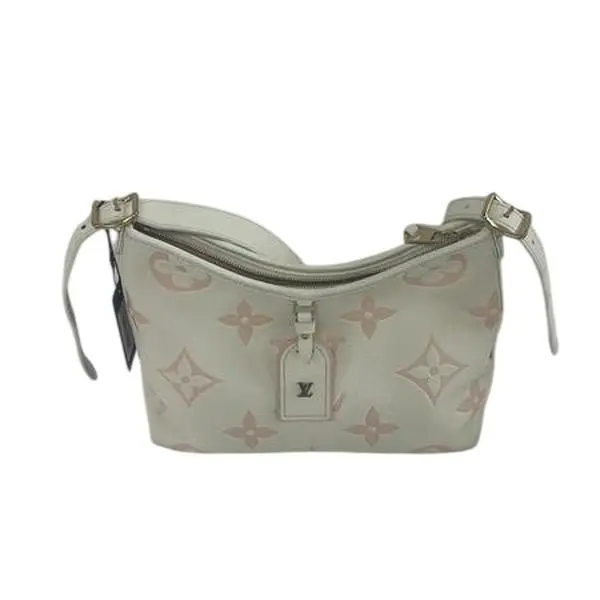 Pre-owned Louis Vuitton leather Shoulder bags Carryall PM White Beige Empreinte CN26070412
