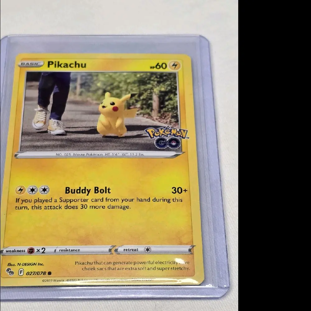 Pikachu GO 027/078 Raw Card - TikTok Shop Pikachu GO 027/078 Raw Card - TikTok Shop