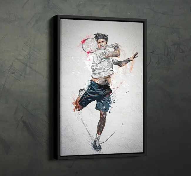 Roger Federer Poster Tennis Wall Art Home Decor Print Artwork - POSTER NO FRAME