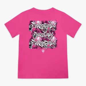 Smiley Slugger Youth Tee - Pink
