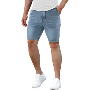 Men's Casual Slim Fit Denim Jean Shorts Skinny Stretch Summer Hot Short