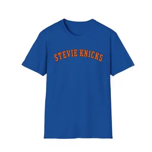 Stevie Knicks Shirt, Vintage Blue Graphic Tee, Retro Basketball Streetwear T-Shirt