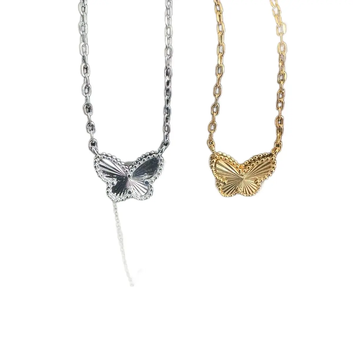 High quality butterfly necklace clover necklace 18k plated clover jewelry 18" long christmas gift fashion jewelry cute jewelry inspirational christian lucky girlfriend accessory girl jewelry daily jewelry women pendant necklace