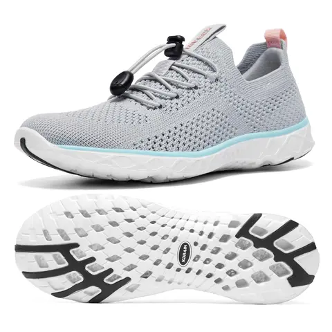 KOLILI Women's Safety Water Shoes - Stretch Knit Barefoot Sporty Fashion EVA Water Shoes, Slip-On Outdoor Pool Athleisure Aqua Socks with Lightweight Quick-Dry Drainage for Beach, Hiking | Spotlight Day, Sporty Water Shoes,outdoorfun