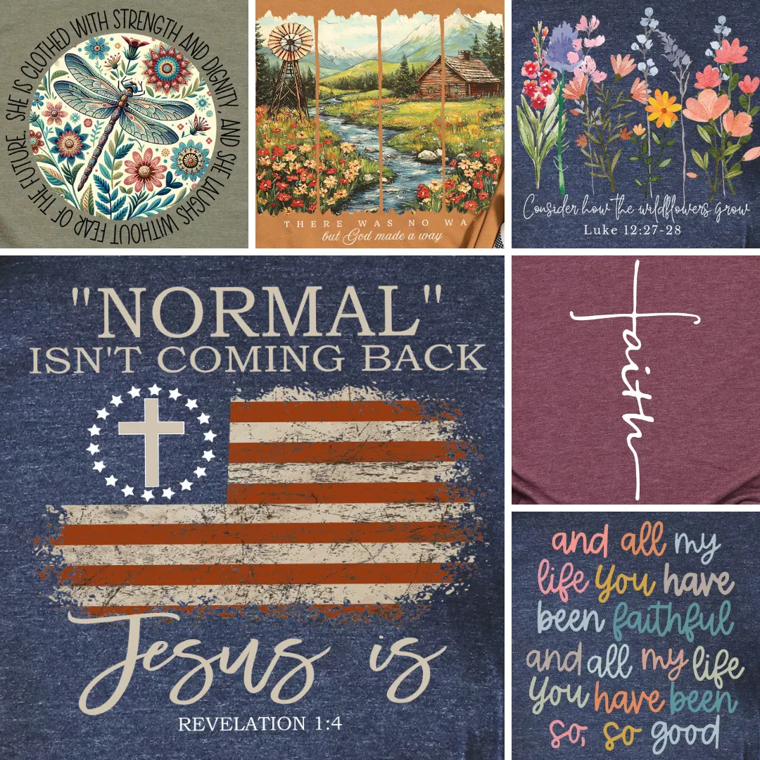 Love in Faith | Super Soft Christian Tees - “Normal Isn’t Coming Back,” “So So Good,” “Faith Cross” & More Bible Verse T-Shirts, Cozy Religious Gifts for Women Love in Faith | Super Soft Christian Tees - “Normal Isn’t Coming Back,” “So So Good,” “Faith Cross” & More Bible Verse T-Shirts, Cozy Religious Gifts for Women