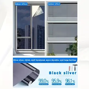 MIDOAIS Large One-Way Privacy Window Film for home and office windows. Features electrostatic adhesion—no glue required—and provides UV protection, sunshade, and heat insulation. A summer must-have. Bonus gifts: spray bottle, measuring tape, and squeegee.