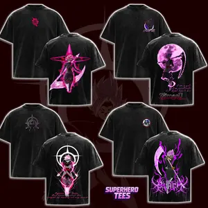 [Collection] BlackGOK - Zamasu Limited Retro Vintage Dark Saiyan Rose DBallZ Super Anime Double Printed Oversize Anime Manga Acid Washed Lightweight Cotton T-Shirt Hoodies Wash Gift Anime Fan Anime Lovers Oversized Menswear