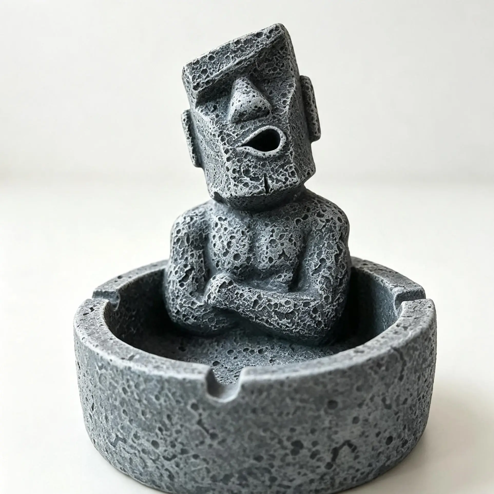 Moai Head Stone Statue Ashtray, Unique Weird Cool Home Table Decor, Gift for Smokers