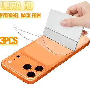 3-Pack HD Water Gel Back Screen Protector for iPhone 17 16 Pro Max Air 15 14 Plus 13 12 11 Pro Max, Easy Install, Scratch-Resistant