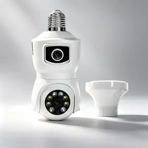 WiFi Bulb Security Camera with Two-Way Audio, AI Motion Detection APP Alert, 360° PTZ Wireless Camera for Home Security