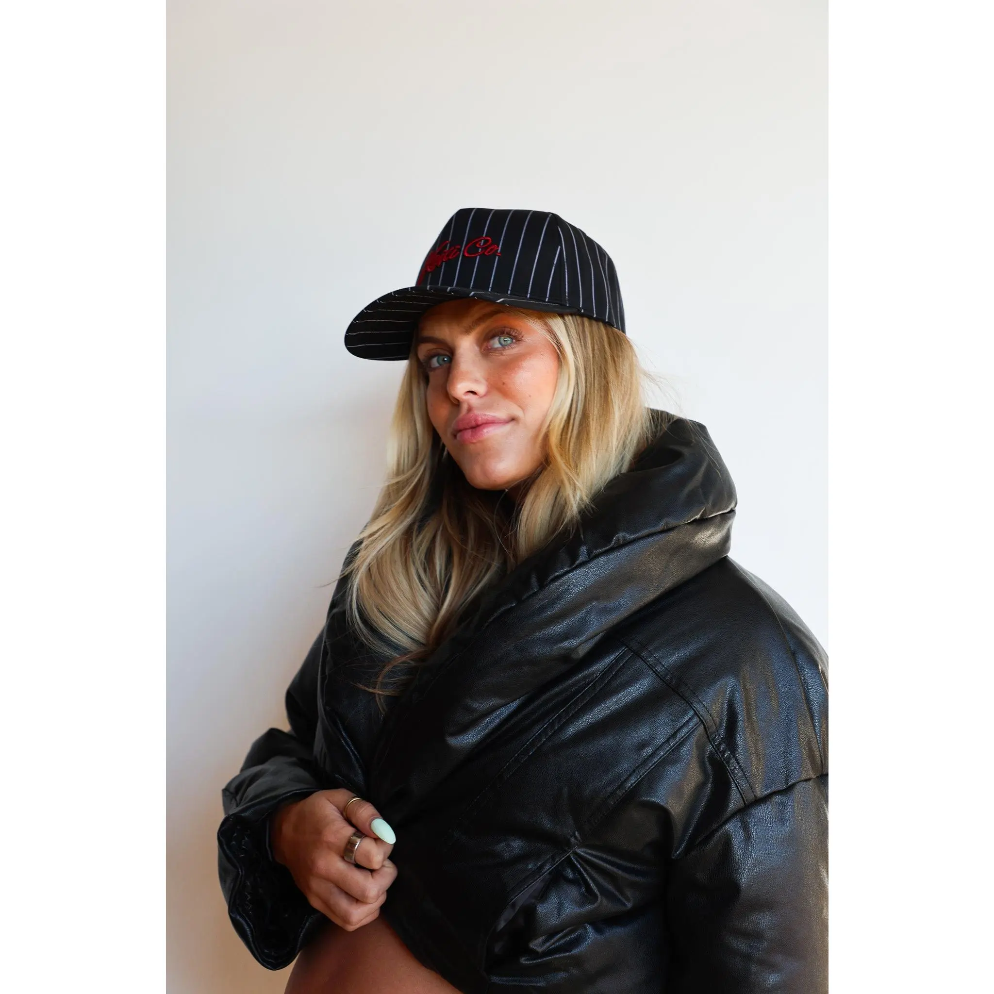 KAXI CO. PIN STRIPED TRUCKER HAT