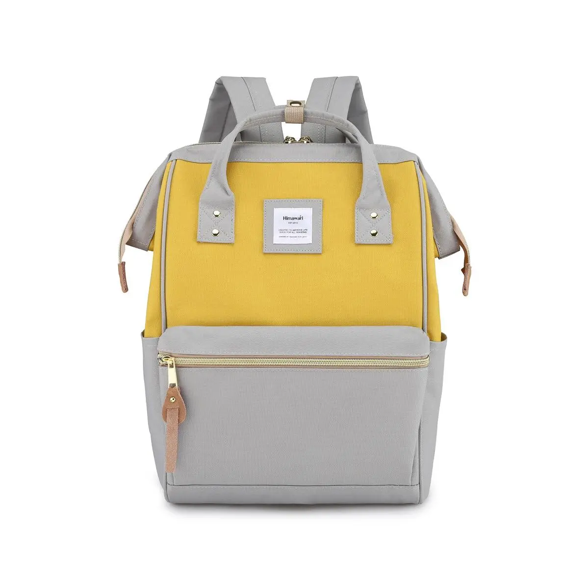 Holly Daze 15" Waterproof Backpack-LEMON/GREY