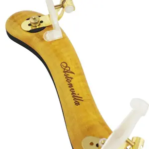 Adjustable Aluminum Violin Shoulder Rest  for 4/4Aston Villa 4/4 Wooden Shoulder Pad, Durable Wood Material, Perfect for Sports Support