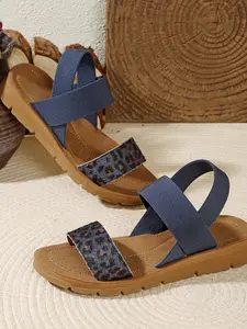 Women's Summer Korean Style Comfortable Breathable Flat Roman Sandals, Fashion Casual Slip-On Shoes for Outdoor Wear