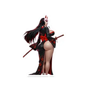 Samurai Temptress Vibrant Anime-Inspired Kiss-Cut Stickers, Laptop Decals, Aesthetic Art, Gift for Anime Lovers, Unique Decorating Stickers waterproof decorative cute cartoon vinyl decal journaling supply