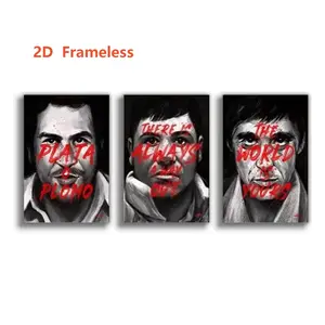 3-Piece Set | Frameless | Legendary Gangster Movie Posters | Canvas Prints | Art Prints | Gangster Portraits | Canvas Art | “Scarface” | Escobar | “The Godfather” | Wall Decor | Room | Artistic