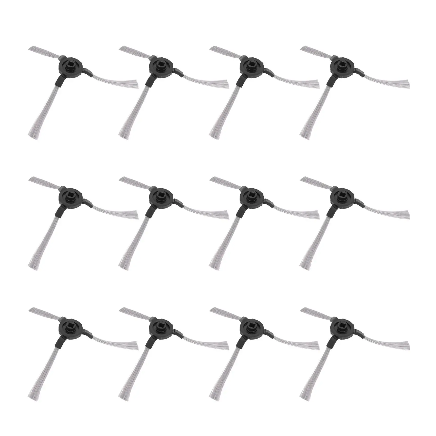 12 Pack Side Brush Replacement Kit for Proscenic 790T Robot Vacuum Cleaner - ABS Vacuum Cleaner Parts, 6 Left & 6 Right Brushes, Black & Gray