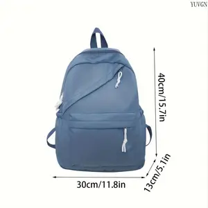 Women's Solid Color Sporty Gym Bag - Casual Large-Capacity Backpack, Fresh-Style Shoulder Bag for Daily Use, Multiple Colors Available, Sporty Gym Bags