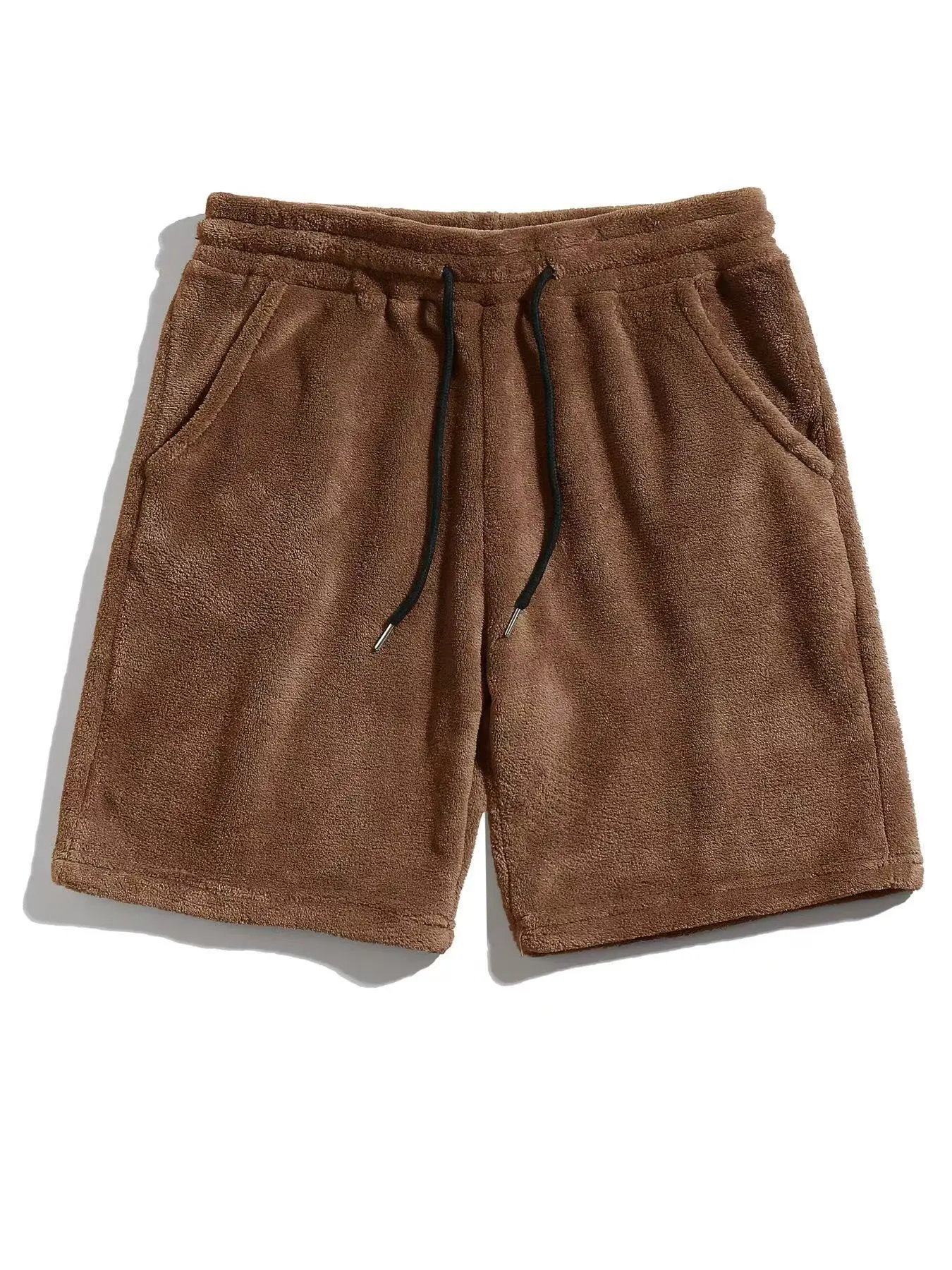 fall outfits Men's autumn and winter casual Plain Fitted Soft Thick plush shorts, Loungewear, warm and comfortable. It is suitable for various leisure scenarios such as daily home life and outdoor sports. It is a must-have outfit for men's wardrobes
