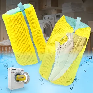 Premium Shoe Washing Bag for Washing Machine - Durable Mesh Fabric with Secure Zipper Closure for All Footwear Types - 1pcs/2-pcs Set with Gift Box