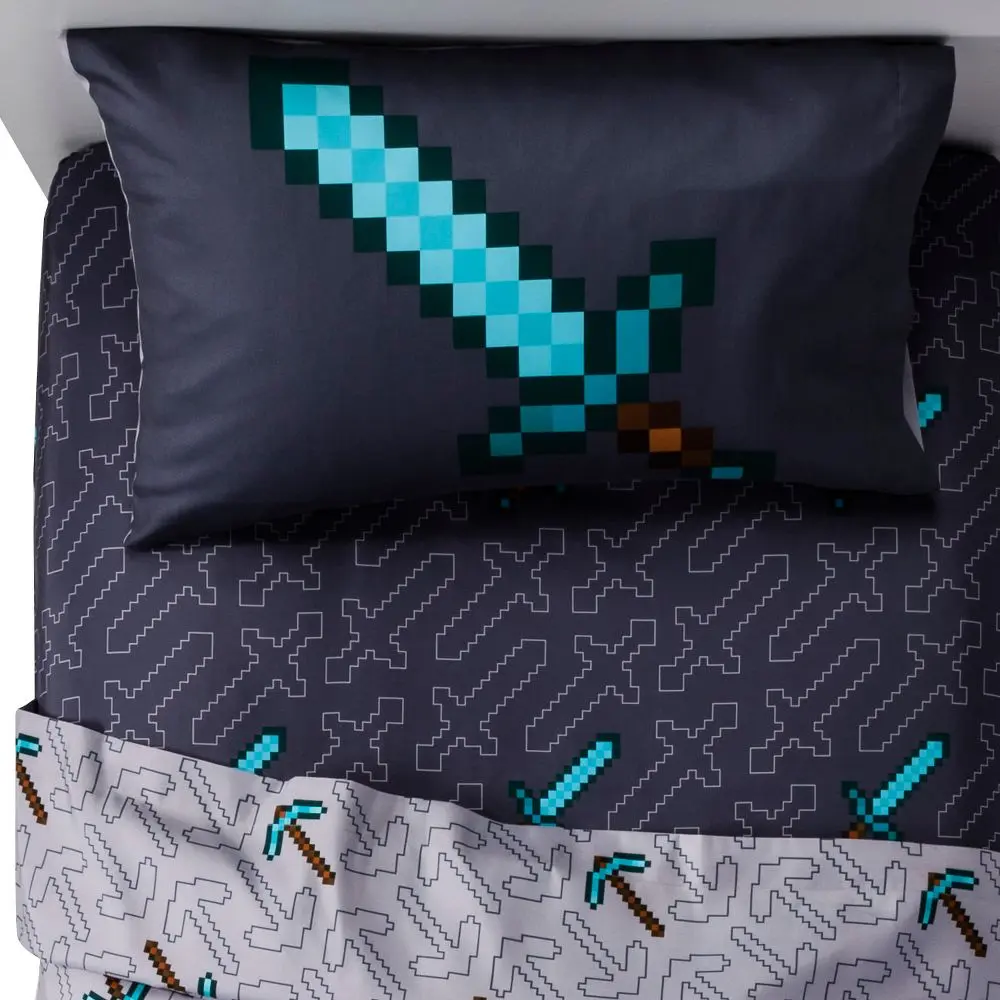 Minecraft 4pc Full Sheet Set Gray