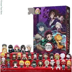 2025 Anime Demon Slayer Anime Advent Calendar Christmas Approaching Calendar Blind Box Christmas Tree Decoration Acrylic Pendant