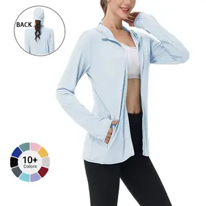 Women’s lightweight long-sleeve sun-protection hooded jacket — full stretch, breathable, cool — suitable for hiking and fishing — multiple colors available