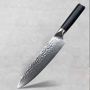 "Damascus Steel Chef's Knife - Razor-Sharp Professional Kitchen Knife for Precision Slicing, Chopping & Meat Cutting"