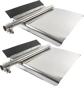 24 in x 24 in Stainless Steel Quarter Mud Flap Set Replacement for Semi