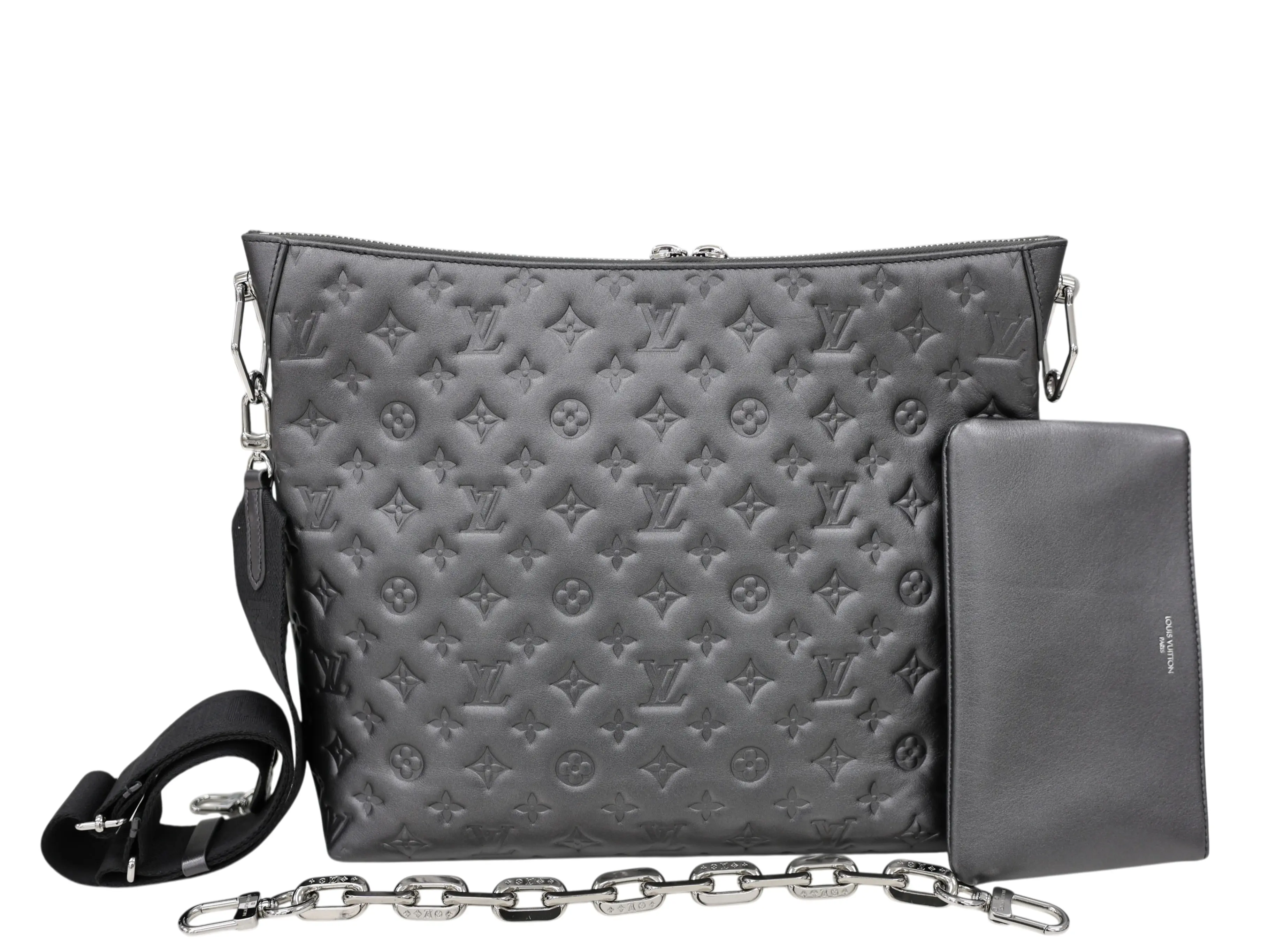 Pre-owned Louis Vuitton EMBOSSED LEATHER Shoulder Bags COUSSIN HOBO GM HANDBAG