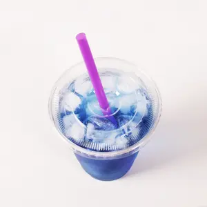 [5,000 ct] Giant Straws | Individually Wrapped | Purple (0.31" x 7.75")