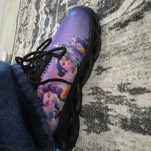 Kids K-Pop Monster Hunter Castle Print Casual Sports Shoes, Sporty Breathable Shoes, Breathable Mesh Upper, Eva Sole, Unisex, All Seasons, Comfortable Fit