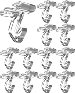 25 Pack Clear Drop Ceiling Hooks Classroom Decorations - Polycarbonate Ceiling Hanger Hooks for Hanging Track Clip on Suspended Ceiling Tile Grid for Office Home Stores Decorations