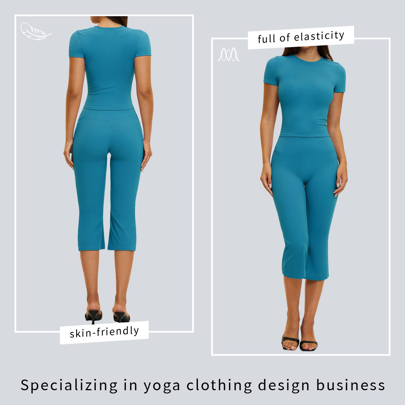TENWOLF Women's 2-Piece Nylon Yoga Set - Long Sleeve Gym Workout Apparel, High-Waisted Butt-Lifting Shaping Leggings, Casual Sports Wear for Pilates, Normal Fit, Do Not Dry Clean, Women's Clothes