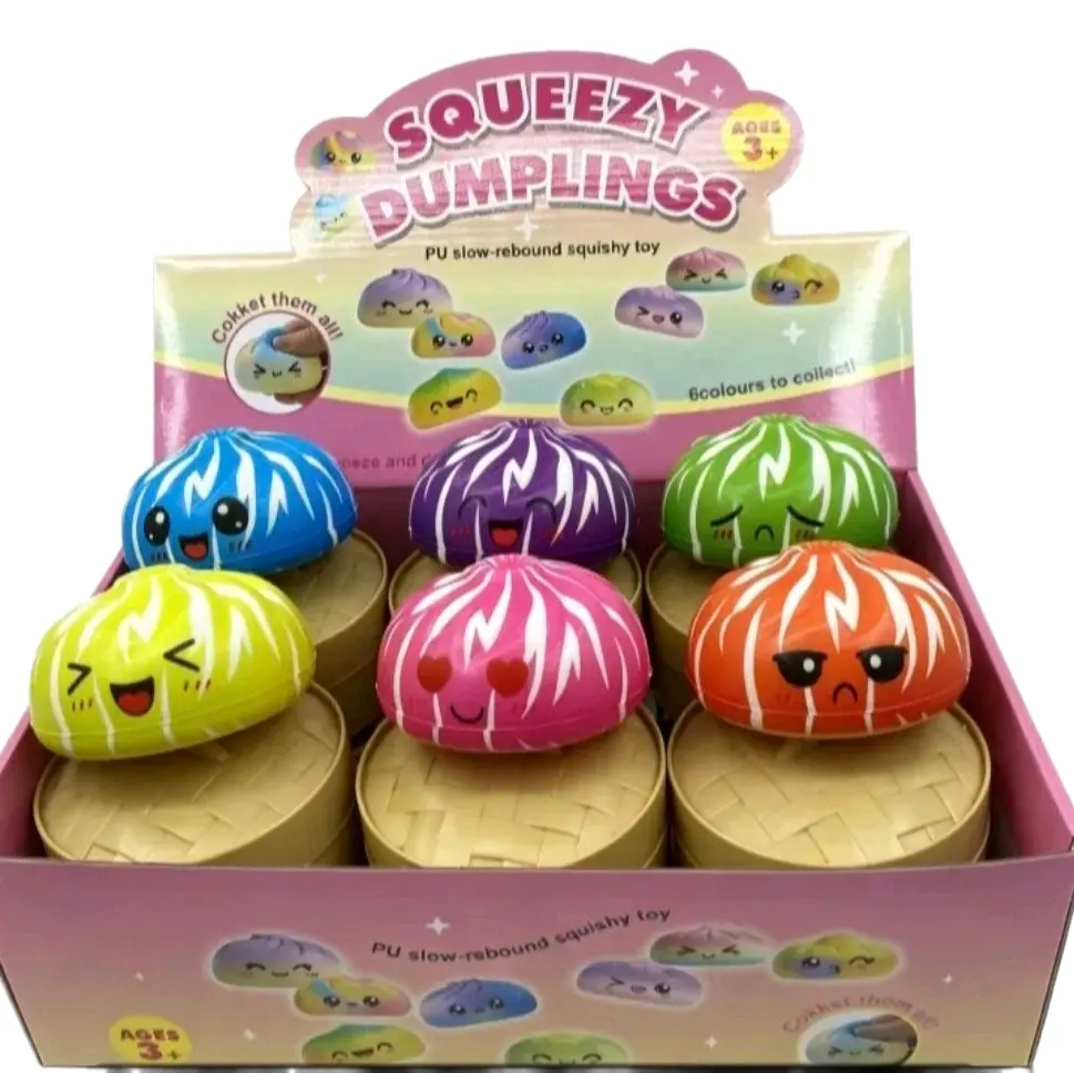 Slow Rise Dumpling Squishy Toy, Random Color Selection surprise