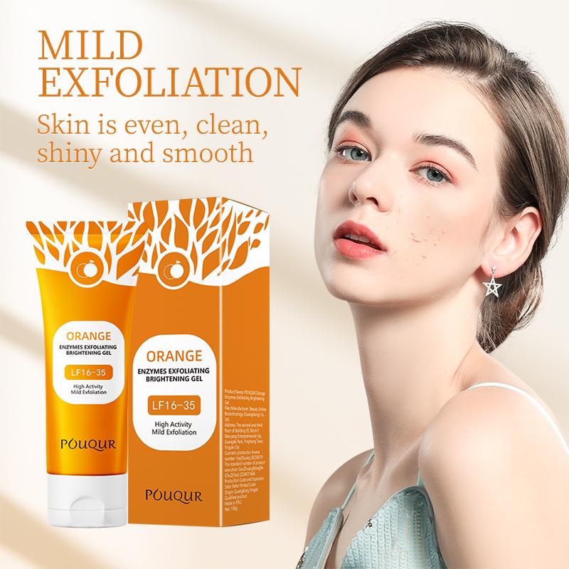 Orange Exfoliating Gel, Moisturizer Face Body Scrub Gel,Deep Cleansing Moisturizing Facial Exfoliator,Natural Orange Peeling Gel Face Scrub，Halloween gift
