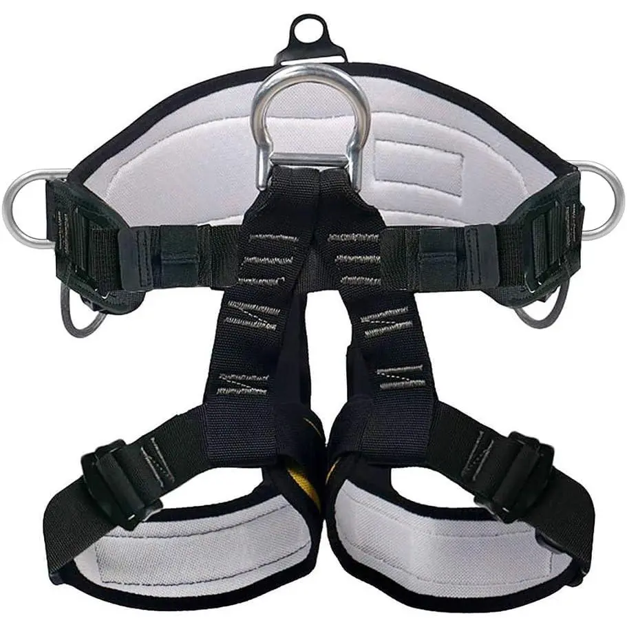 Adjustable Half Body Climbing Harness for All Ages, High-Strength Polyester with Thick Padded Cushions and Reinforced Buckles for Tree Climbing & Roofing