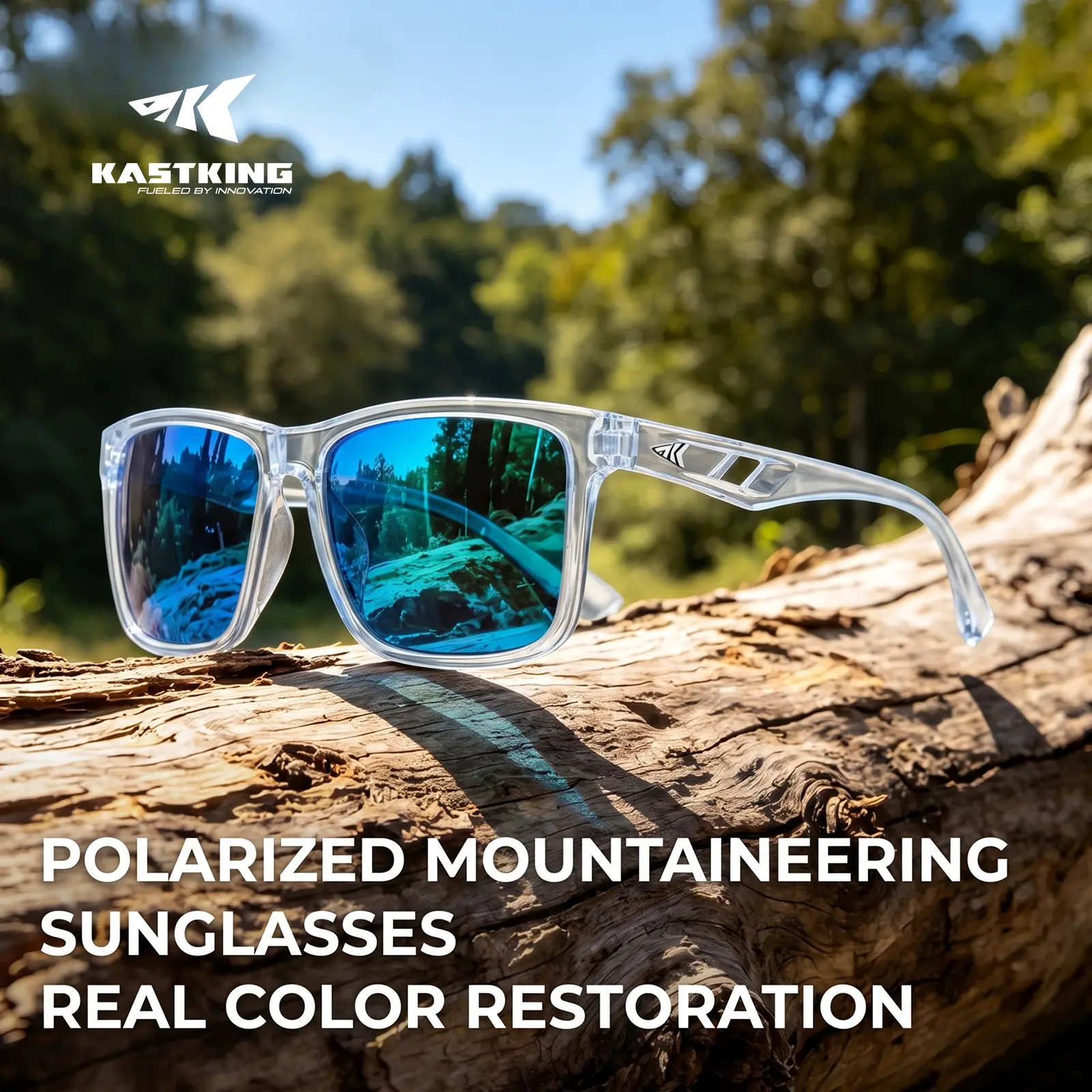 KastKing Polarized Sports Sunglasses for Men Women Fishing Driving Rectangular Goggles UV400 Protection