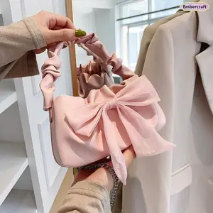 Women's Retro Bow Mini Handbag - Cute Trendy Messenger Crossbody Purse Shoulder Bag, Sweet Style Fashion Accessory, Crossbody Bags for Women Ideal for Daily Wear, Parties