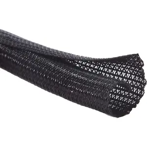 Alex Tech 10Ft - 1/4 Inch Cord Protector Wire Loom Tubing Cable Sleeve Split Sleeving for USB Cable Power Cord Audio Video Cable – Protect Cat from Chewing Cords - Black