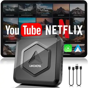 2025 Ai Box-Stream Box Wi-Fi and Bluetooth Connectivity, Supports ESPN, Youtube, Netflix and Hulu for OEM Wired Carplay with a free 4 in 1 charging cable, limited time!