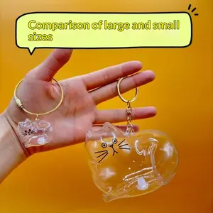 Large pet cat hair keychain, pet set - hair preservation keepsake bottle. Pet keepsake gift, pet lover accessory, can be hung on a backpack.