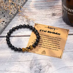 21st/30th/40th Birthday Gifts for Him Husband lover Friend Elastic Rope Bracelet for Men