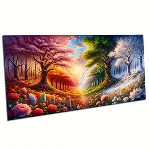 Four Seasons Tree DIY 1pc 80x40cm Diamond Painting kits Large Size, Spring, Summer, Autumn, Winter,Landscape,Mosaic Diamond Embroidery Sale For Home Decor Gift