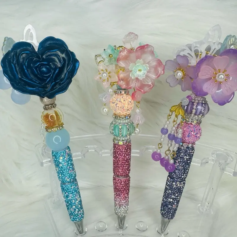Bling Pens - Includes Refill Ink, Available in Various Colors and Designs, Gorgeous Floral Pens with Unique Features