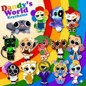 Dandy's World Keychains - Pebble, Dandy, Astro, Shrimpo, Vee, Shelly, Sprout, Cosmo, Goob, Toodles, Teagan, Rodger, Yatta, Glisten - Dandys World Character! Cute, Durable, And Perfect For Bags, Keys, Or Gifts!