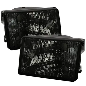 1993-1998 Jeep Grand Cherokee Factory Style Headlights (Chrome Housing/Smoked Lens)