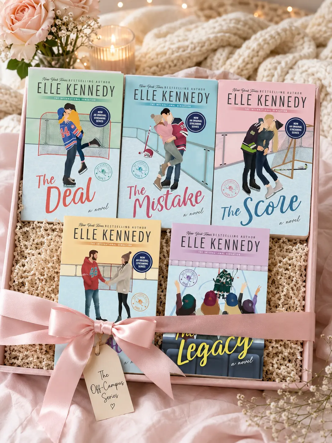 Elle Kennedy Off-Campus Series 5-Book Set – The Deal, Mistake, Score, Goal & The Legacy, Hockey Romance BookTok Collection
