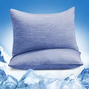 Cooling Pillow Cases for Hot Sleepers Standard Size,  Arc-Chill Cool Pillow Cases Double Design 2 Pack, Zipperd Breathable -Friendly Cooling Pillowcase (20 X 26 inches)-Blue
