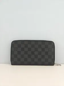Pre-owned Damier Graphite coated canvas Small Leather Goods Louis Vuitton Damier Graphite Canvas Zippy Organizer Wallet【CA1172】